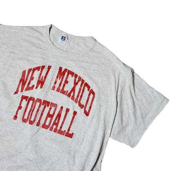 Vintage Russell's single stitch Heather grey new Mexico football tee shirt - Picture 3 of 5